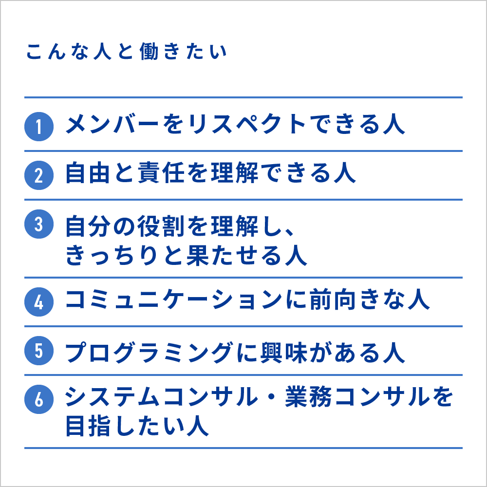 こんな人と働きたい